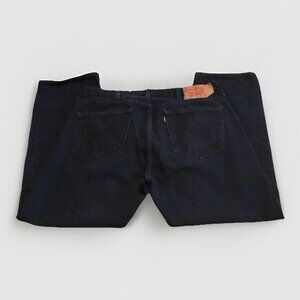 Vintage Levis 501 Jeans 38 x 30 Dark Wash Straight Black Red Tab Denim